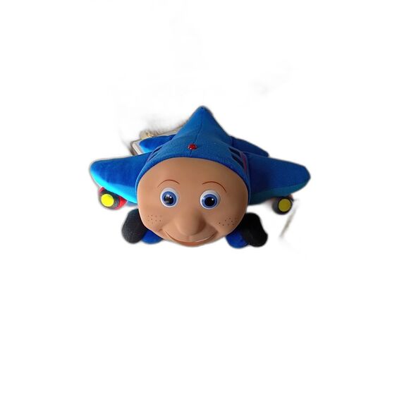 Jay Jay the Jet Plane 1999 Blue Rubber Faced Plush Stuffed Kidpower NWT - Picture 1 of 10